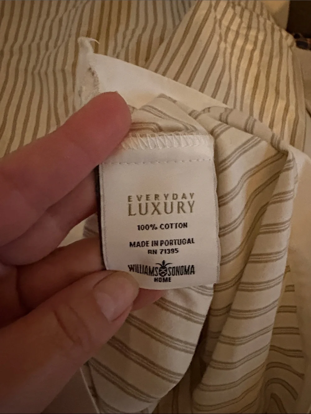👁️ Williams Sonoma striped pillowcases EVERYDAY LUXURY